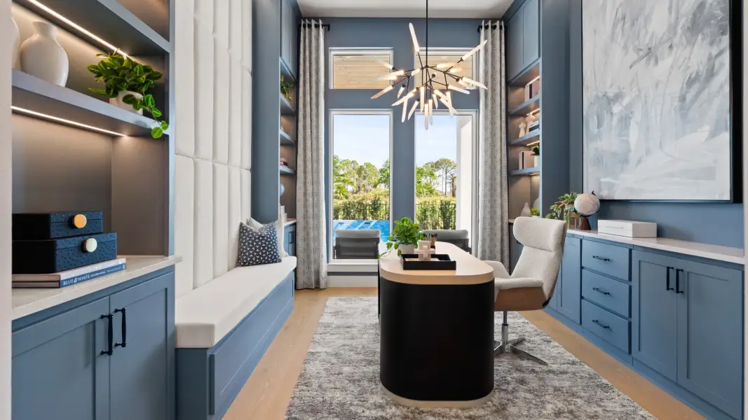 Furnished interior view inside a new home in Glynlea Country Club, Port St. Lucie (Image 13).