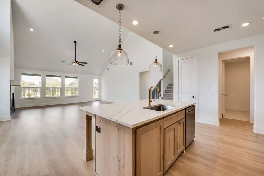 Representative furnished interior of a home built from the Heath - 4452 TP by Shaddock Homes in Tavolo Park, Fort Worth (Image 8).