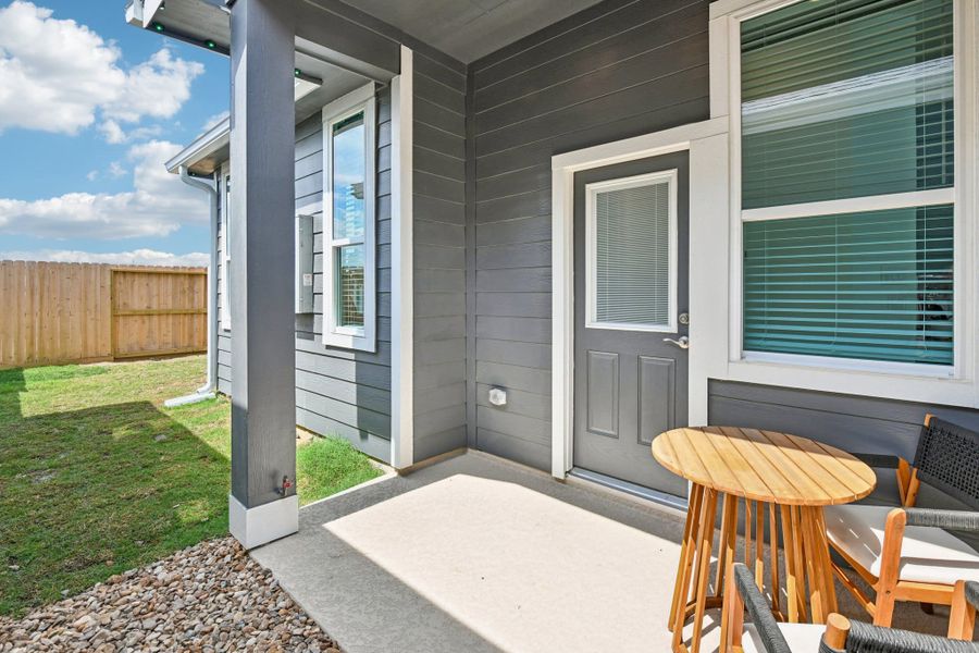 Exterior details and patio area of a home in Jubilee, Hockley (Image 27).