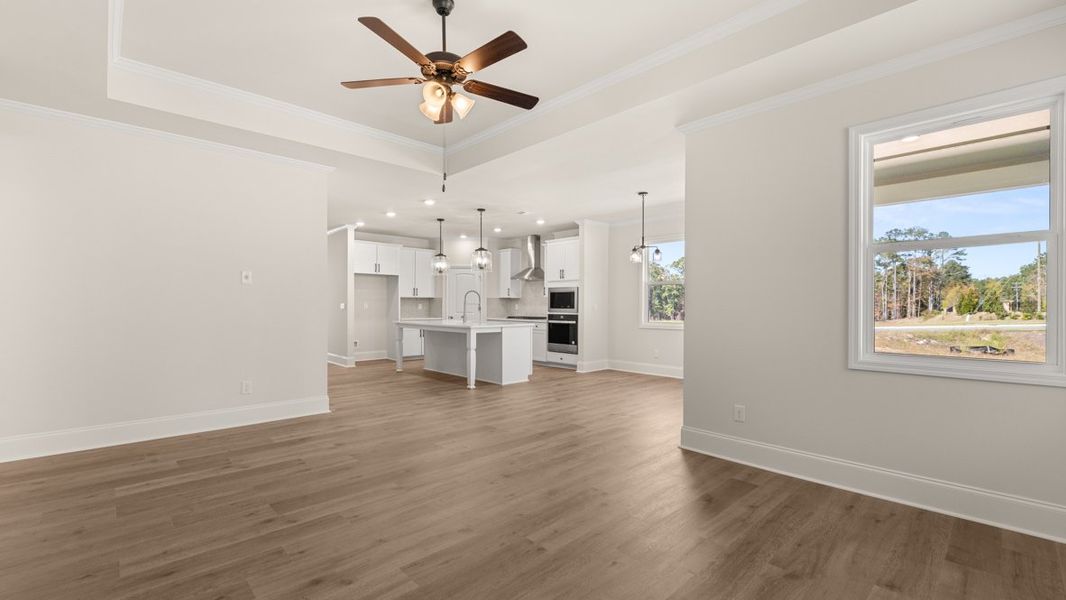 Representative unfurnished interior of a home built from the WINDSOR by D.R. Horton in Butner Estates, South Fulton (Image 45).