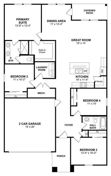 2D floor plan layout of this home in Caldwell Lakes, Dallas, TX (Image 2). 2D floor plan layout of this home in Caldwell Lakes, Dallas, TX (Image 2).