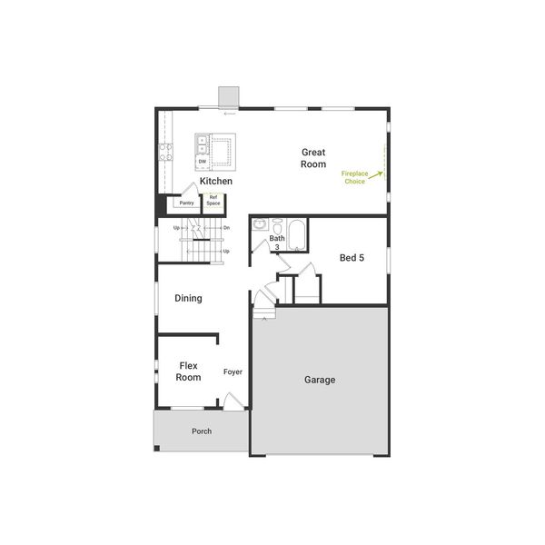 2D floor plan layout of this home in Brighton Crossings, Brighton, CO (Image 3).