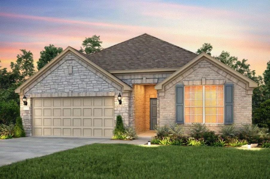 Pulte Homes, McKinney elevation D, rendering