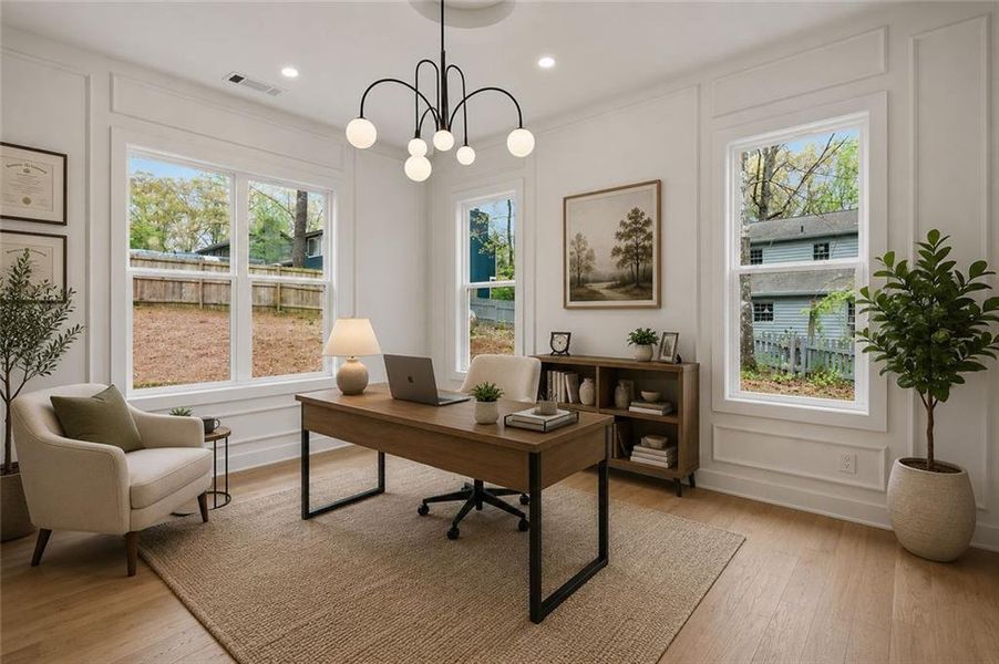 Furnished interior view inside a new home in , Marietta (Image 30).