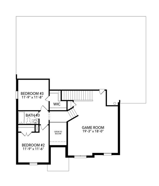 2D floor plan layout for the Fairview by Sandlin Homes in Lakesong, Midlothian, TX (Image 6). 2D floor plan layout for the Fairview by Sandlin Homes in Lakesong, Midlothian, TX (Image 6).