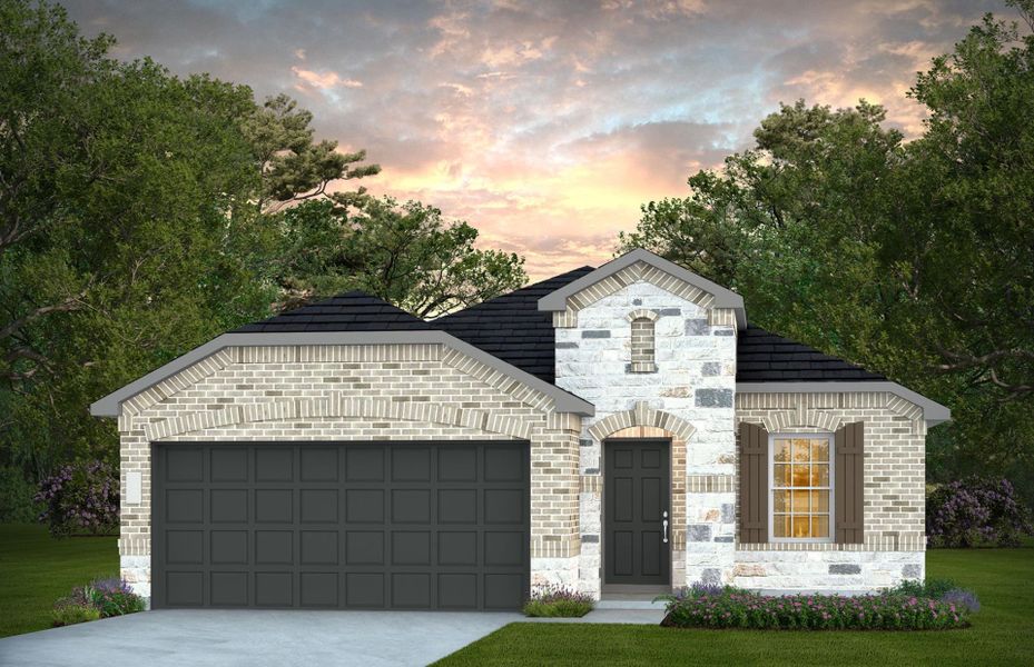 Representative exterior photo of a completed home built from the Hewitt by Centex in Pinara Pines, Conroe, TX (Image 17). Representative exterior photo of a completed home built from the Hewitt by Centex in Pinara Pines, Conroe, TX (Image 17).