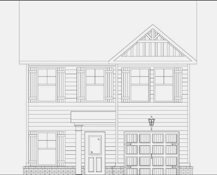 Front exterior of a new home in Carolina, Palmetto, GA, highlighting curb appeal (Image 5).