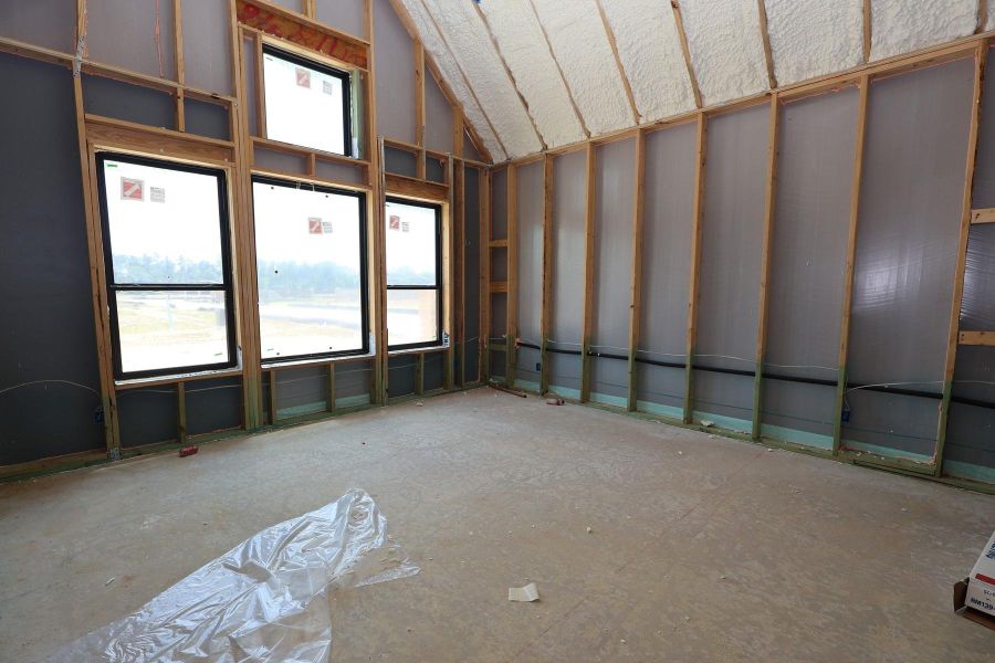 In-progress construction of a new home in The Highlands Encore - Harbor Collection, Porter, TX (Image 4).