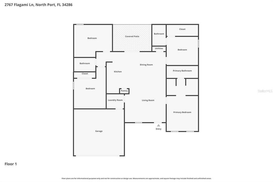 2D floor plan layout of this home in , North Port, FL (Image 5).