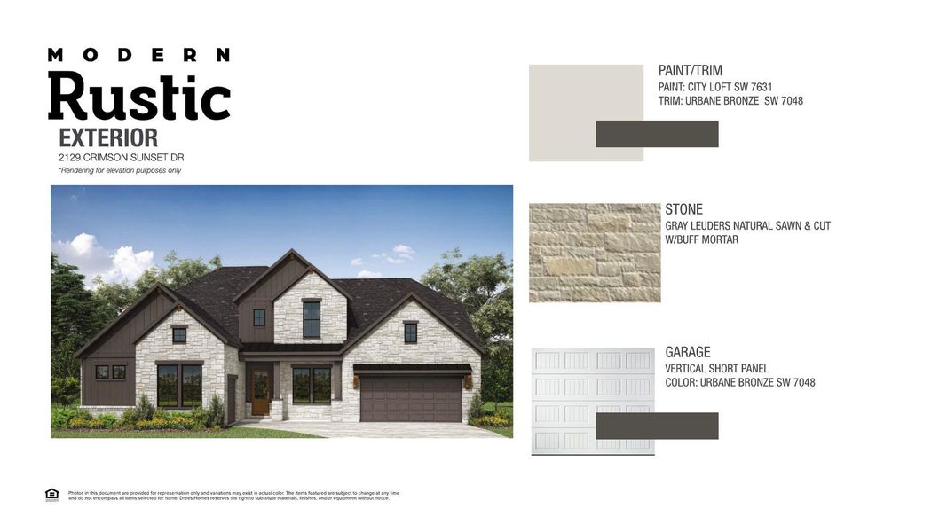 Sample of building materials used in homes in Wolf Ranch West Bend - 70', Georgetown (Image 4).