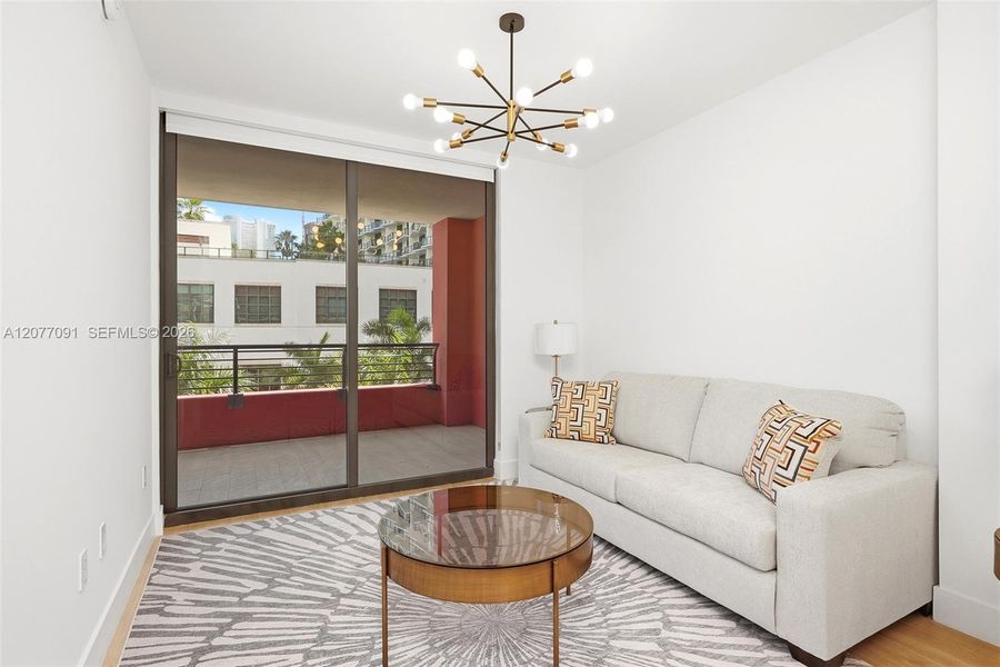 Furnished interior view inside a new home in , Miami (Image 9).