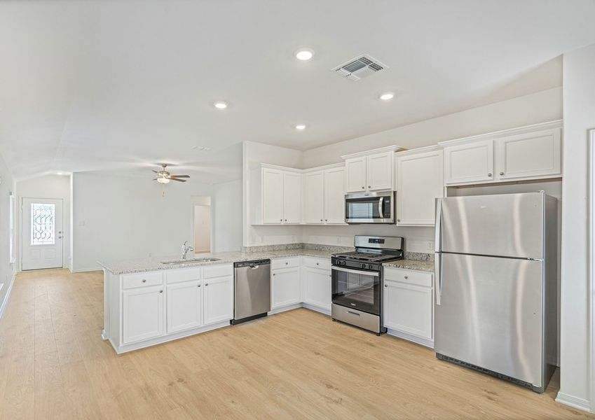 Chef-ready kitchen with stainless steel appliances Chef-ready kitchen with stainless steel appliances
