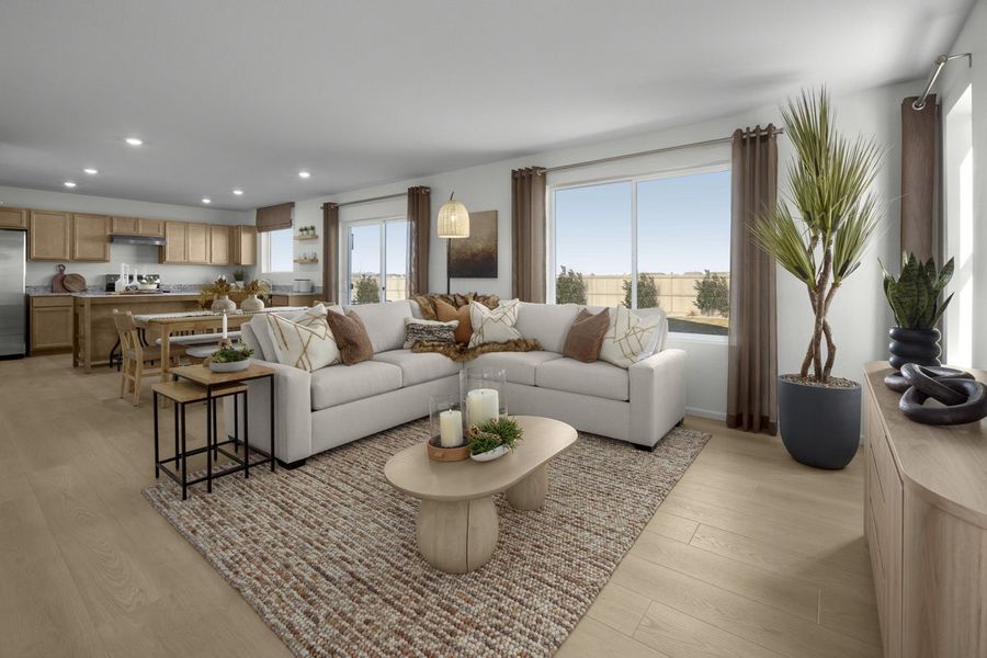 Representative furnished interior of a home built from the 1925 by KB Home in Murphy Creek Classic, Aurora (Image 3).