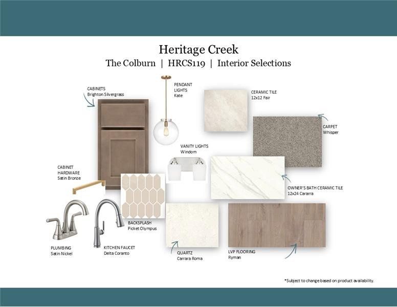 Sample of building materials used in homes in Heritage Creek, Nashville (Image 48).