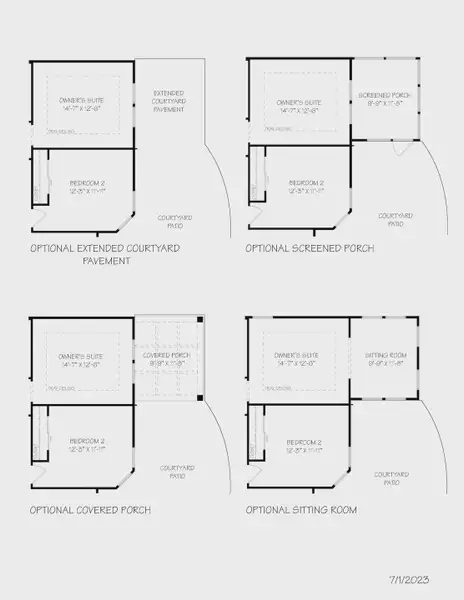 2D floor plan layout for the Palazzo by Epcon Communities in The Courtyards by The Manor, Alpharetta, GA (Image 5).