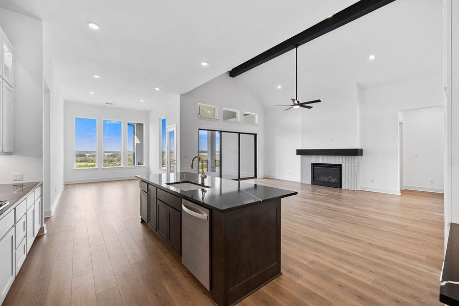 Furnished interior view inside a new home in Lariat - 80', Liberty Hill (Image 4). Furnished interior view inside a new home in Lariat - 80', Liberty Hill (Image 4).