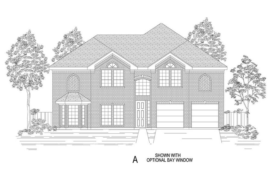 Representative rendering of the exterior for the Brentwood 3F (w/Media) by First Texas Homes (Image 4). Representative rendering of the exterior for the Brentwood 3F (w/Media) by First Texas Homes (Image 4).