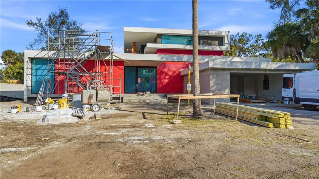 In-progress construction of a new home in , Sarasota, FL (Image 5).