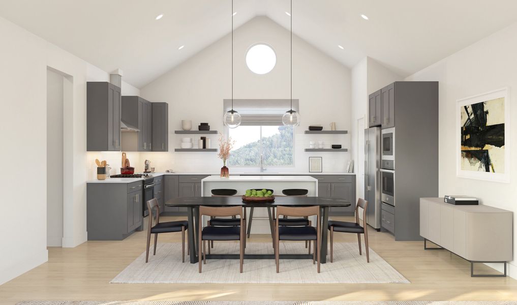 Dining area next to kitchen