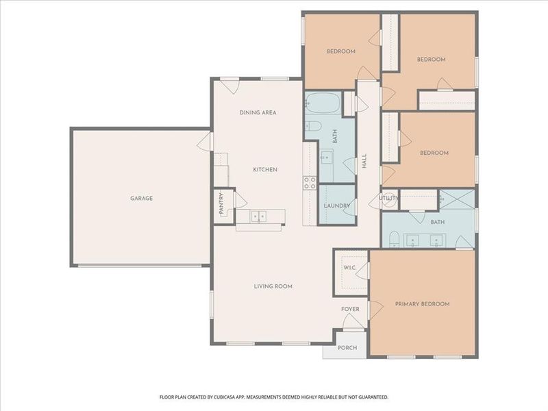 2D floor plan layout of this home in , Corsicana, TX (Image 3).