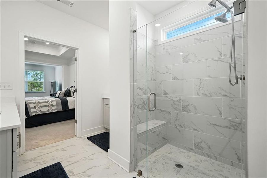 Furnished interior view inside a new home in Hickory Bluffs, Canton (Image 9). Furnished interior view inside a new home in Hickory Bluffs, Canton (Image 9).