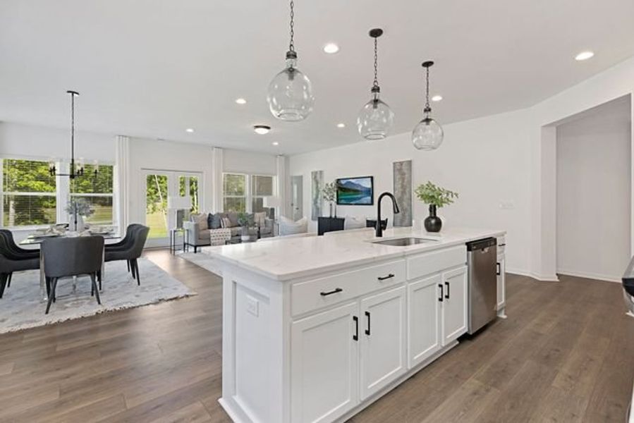 Representative furnished interior of a home built from the Vale by True Homes in Wendell Springs, Wendell (Image 6).
