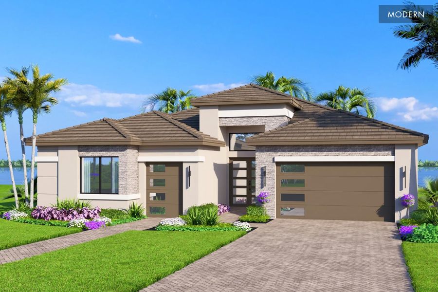 Representative exterior photo of a completed home built from the Bianca II by GL Homes in Valencia Vista at Riverland, Port St. Lucie, FL (Image 12). Representative exterior photo of a completed home built from the Bianca II by GL Homes in Valencia Vista at Riverland, Port St. Lucie, FL (Image 12).