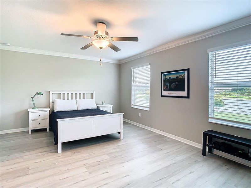 Master bedroom with stunning sunrise views