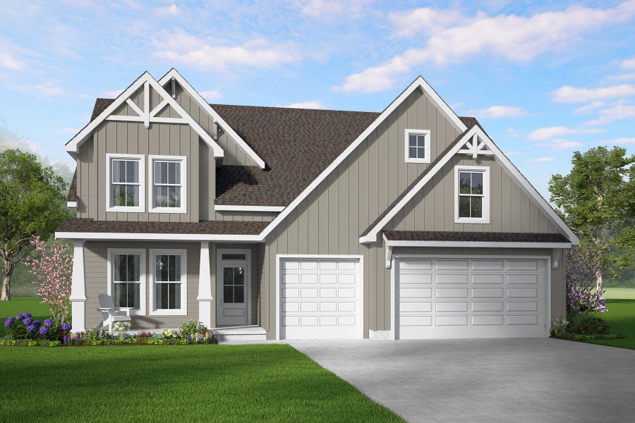 Representative exterior photo of a completed home built from the Enoree by Hunter Quinn Homes in Walker's Pointe, Anderson, SC (Image 1).