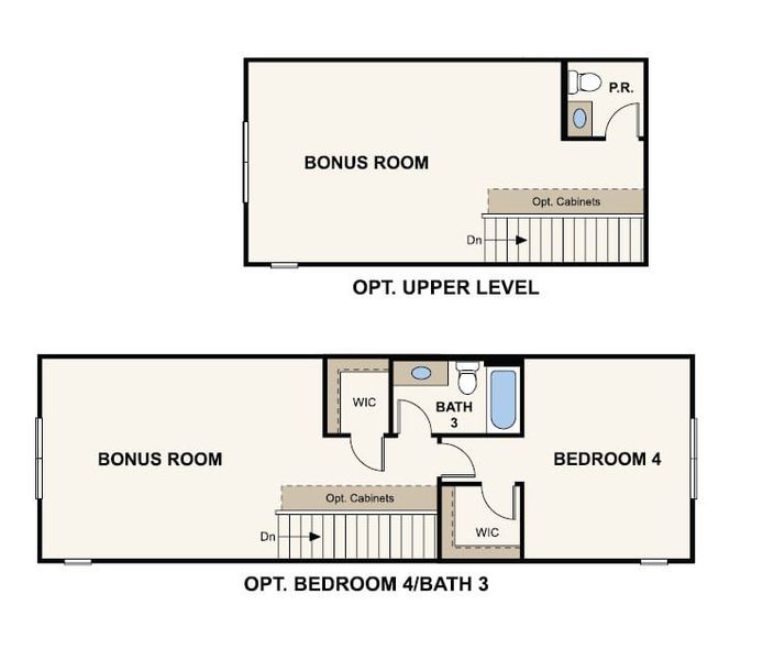 2D floor plan layout for the Rosewood by Century Communities in Tributary - The Bluffs Collection at Tributary, Dallas, GA (Image 3). 2D floor plan layout for the Rosewood by Century Communities in Tributary - The Bluffs Collection at Tributary, Dallas, GA (Image 3).