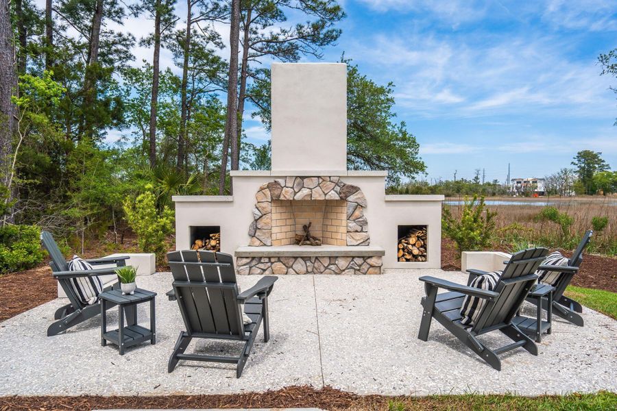Exterior details and patio area of a home in , Johns Island (Image 32).