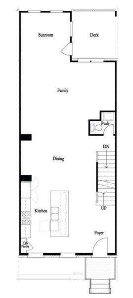2D floor plan layout for the The Chamberlain by The Providence Group in Towns on Thompson, Alpharetta, GA (Image 4).