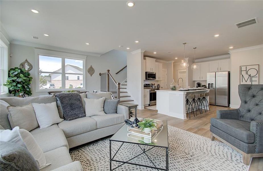 Furnished interior view inside a new home in The Towns at Auburn Station West, Auburn (Image 32).