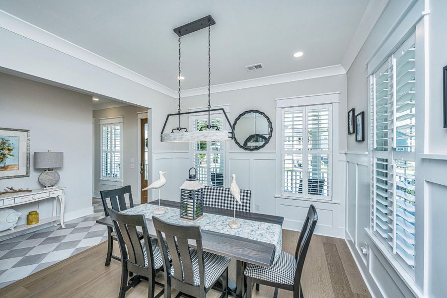 Furnished interior view inside a new home in Overlook at Copahee Sound, Awendaw (Image 8).