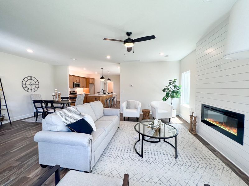 Representative furnished interior of a home built from the Aspen by Perfection Builders in Heritage Commons, Andover (Image 3).