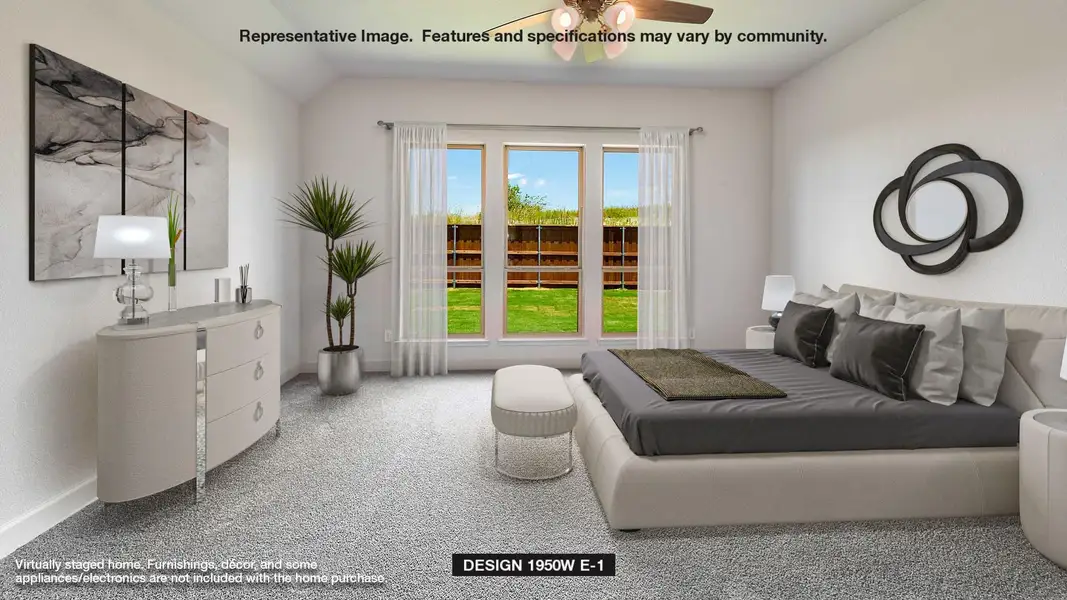 Bedroom with baseboards and carpet Bedroom with baseboards and carpet