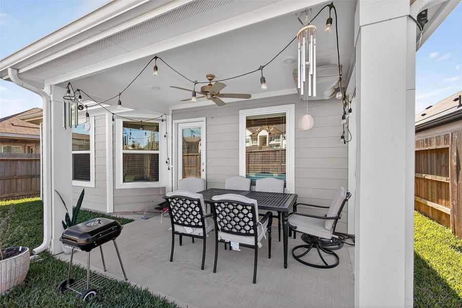 Exterior details and patio area of a home in Moran Ranch, Willis (Image 3).