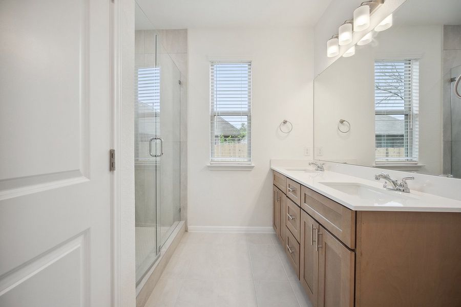 Furnished interior view inside a new home in The Hills of Bear Creek, Manchaca (Image 19). Furnished interior view inside a new home in The Hills of Bear Creek, Manchaca (Image 19).
