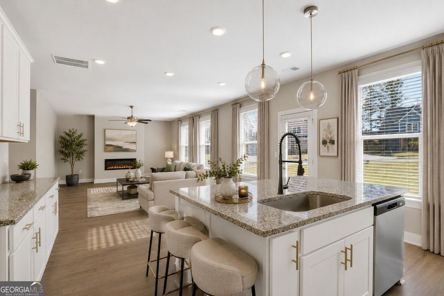 Furnished interior view inside a new home in The Fairways at Mirror Lake, Villa Rica (Image 48).