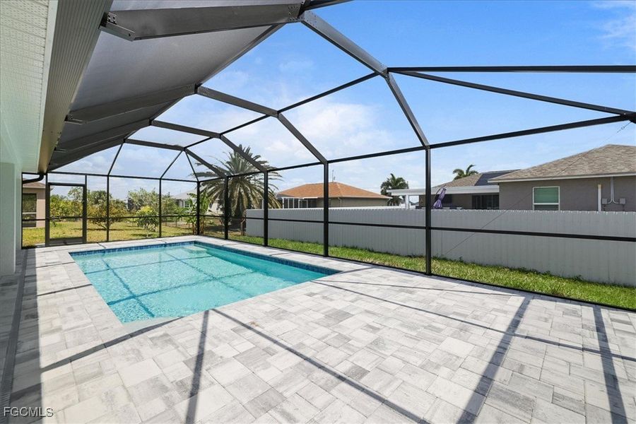 Exterior details and patio area of a home in Cape Coral, Cape Coral (Image 2).