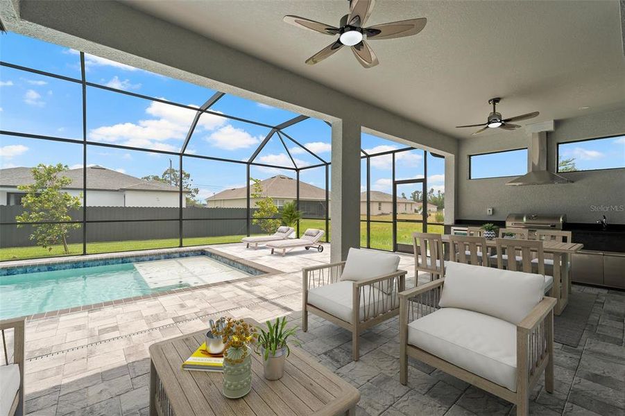 Exterior details and patio area of a home in , Cape Coral (Image 34).