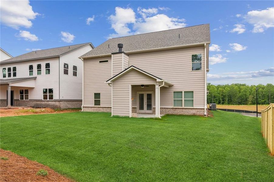 Exterior details and patio area of a home in , Flowery Branch (Image 22).