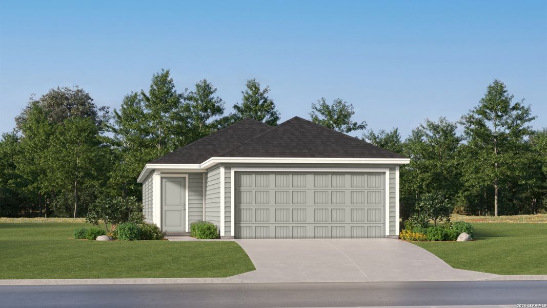 Front exterior of a new home in Steelwood Trails, Marion, TX, highlighting curb appeal (Image 21).