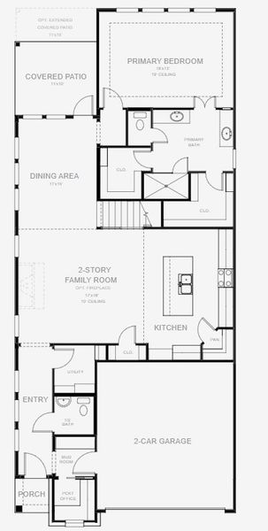 2D floor plan layout of this home in Easton Park 40', Austin, TX (Image 5). 2D floor plan layout of this home in Easton Park 40', Austin, TX (Image 5).