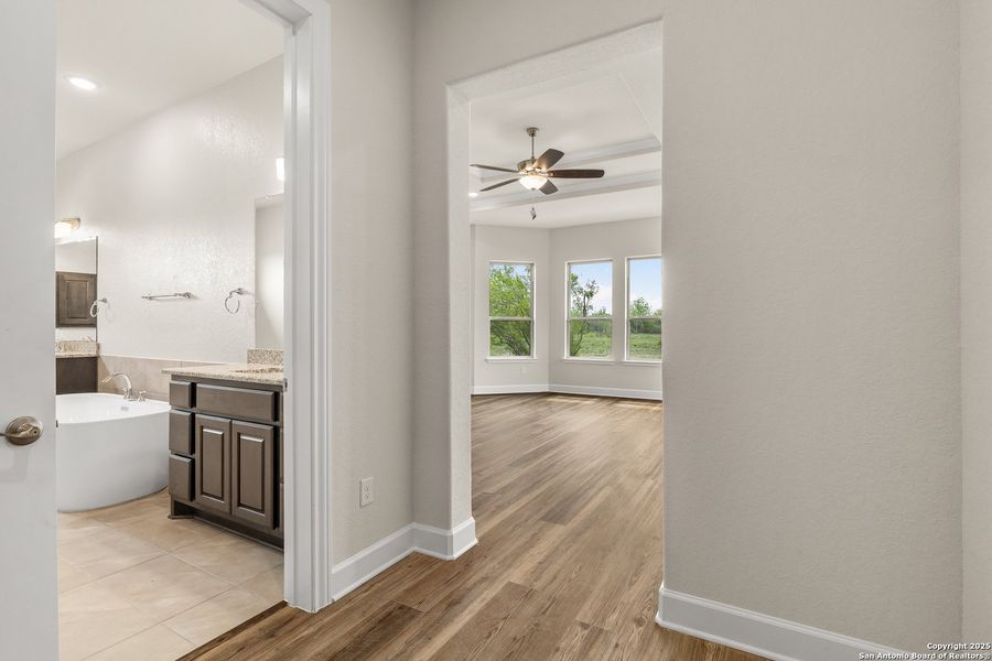 Furnished interior view inside a new home in Legend Park, Castroville (Image 9). Furnished interior view inside a new home in Legend Park, Castroville (Image 9).