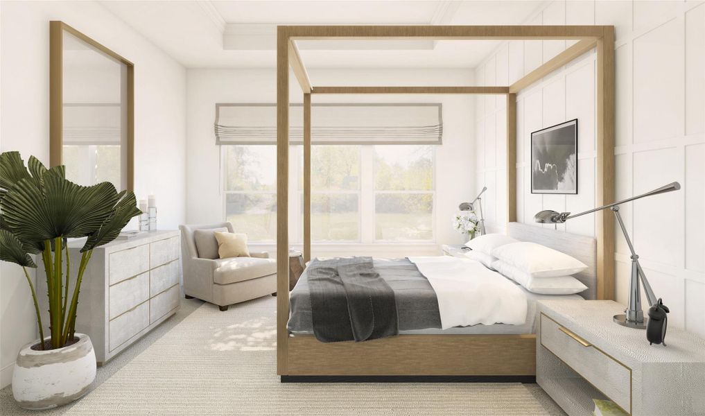 Spacious primary suite (*Artist rendering used for illustration purposes only.) Spacious primary suite (*Artist rendering used for illustration purposes only.)