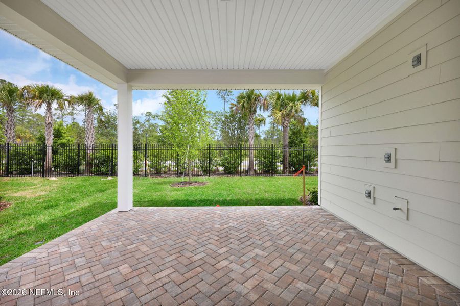 Exterior details and patio area of a home in Seabrook Village at Seabrook, Ponte Vedra (Image 33). Exterior details and patio area of a home in Seabrook Village at Seabrook, Ponte Vedra (Image 33).