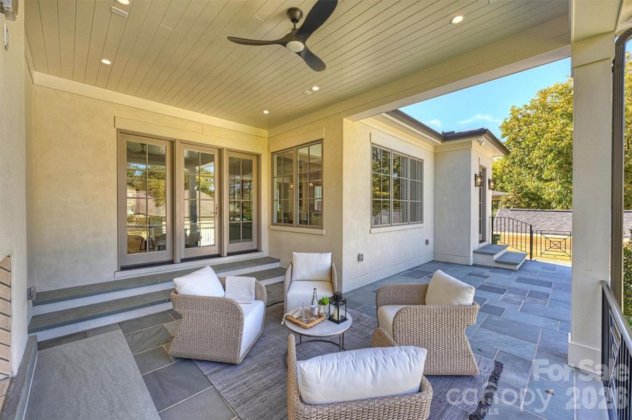 Exterior details and patio area of a home in , Charlotte (Image 28).