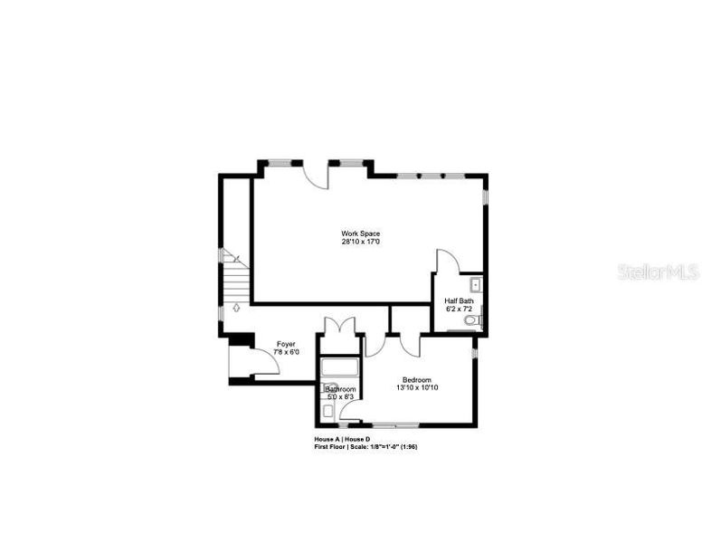 2D floor plan layout of this home in , St. Petersburg, FL (Image 4).