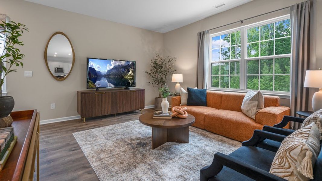 Furnished interior view inside a new home in The Preserve at Kinsley, Jamestown (Image 10).
